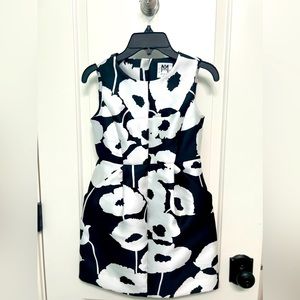 Milly minis-  silk black and white dress with pockets size 10.